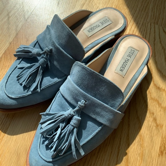 steve madden mules with tassels